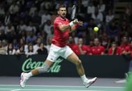 Novak Djokovic in action at the 2024 Davis Cup Finals (Picture: Getty)